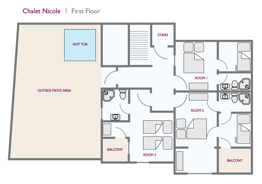 Chalet Nicole (Family) La Plagne Floor Plan 3